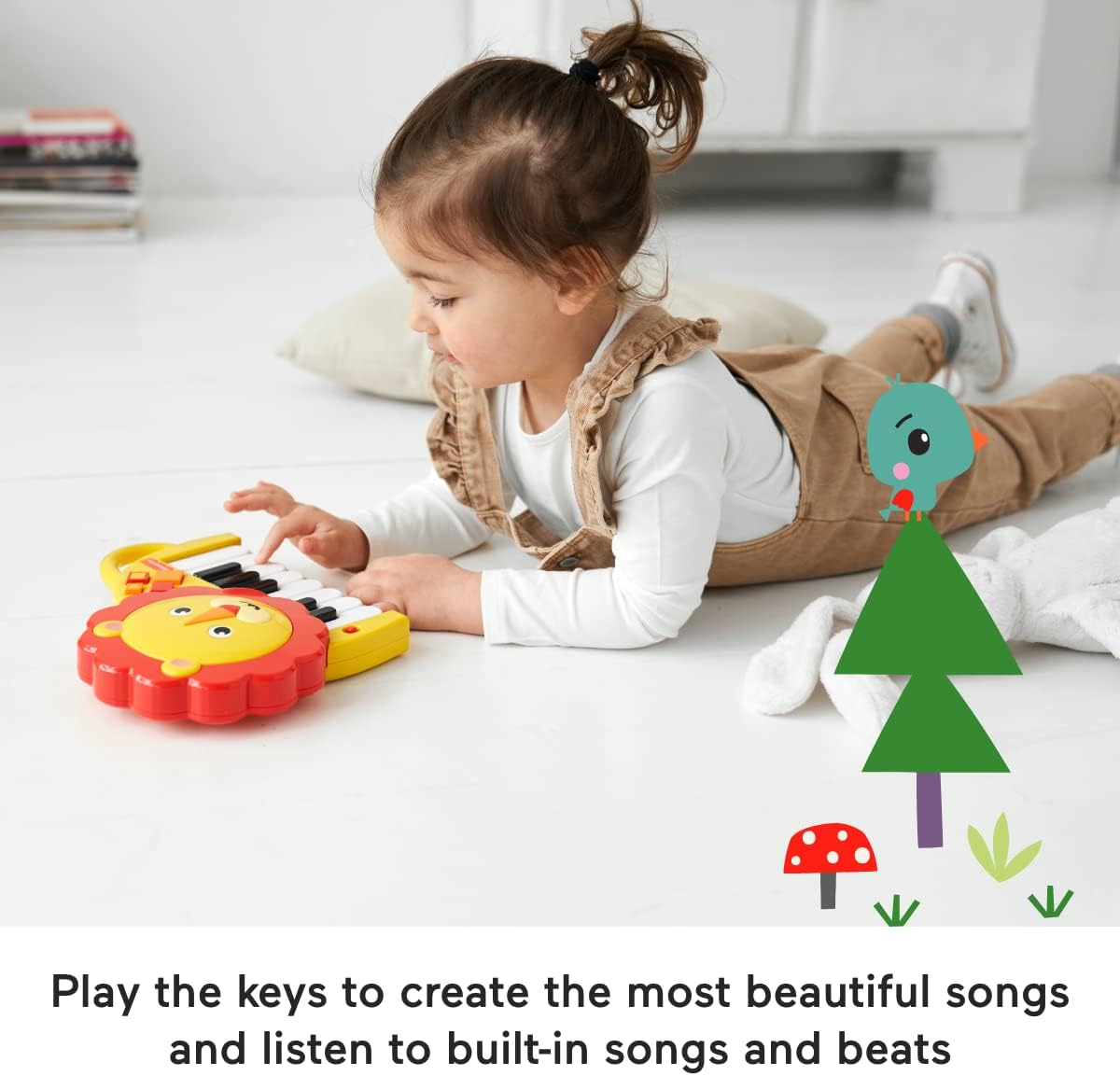 Fisher-Price Piano Leeuw - Interactief speelgoed - Spelend Leren - Kinderliedjes - Muziekinstrument