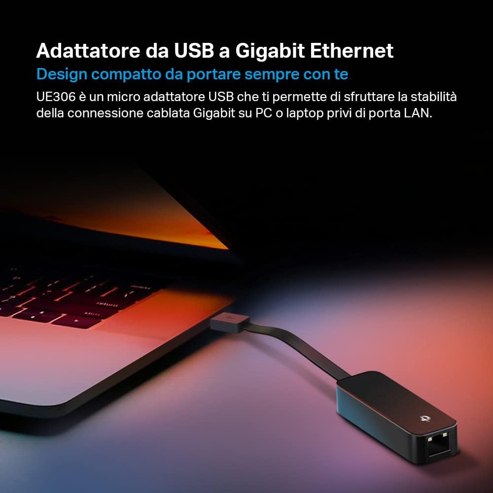 TP-Link UE306 USB auf Ethernet Adapter, USB 3.0 zu RJ45 1000Mbps Ethernet LAN Netzwerkadapter, Plug-and-Play in Nintendo Switch, Windows 11/10/8.1, Mac OS und Linux OS