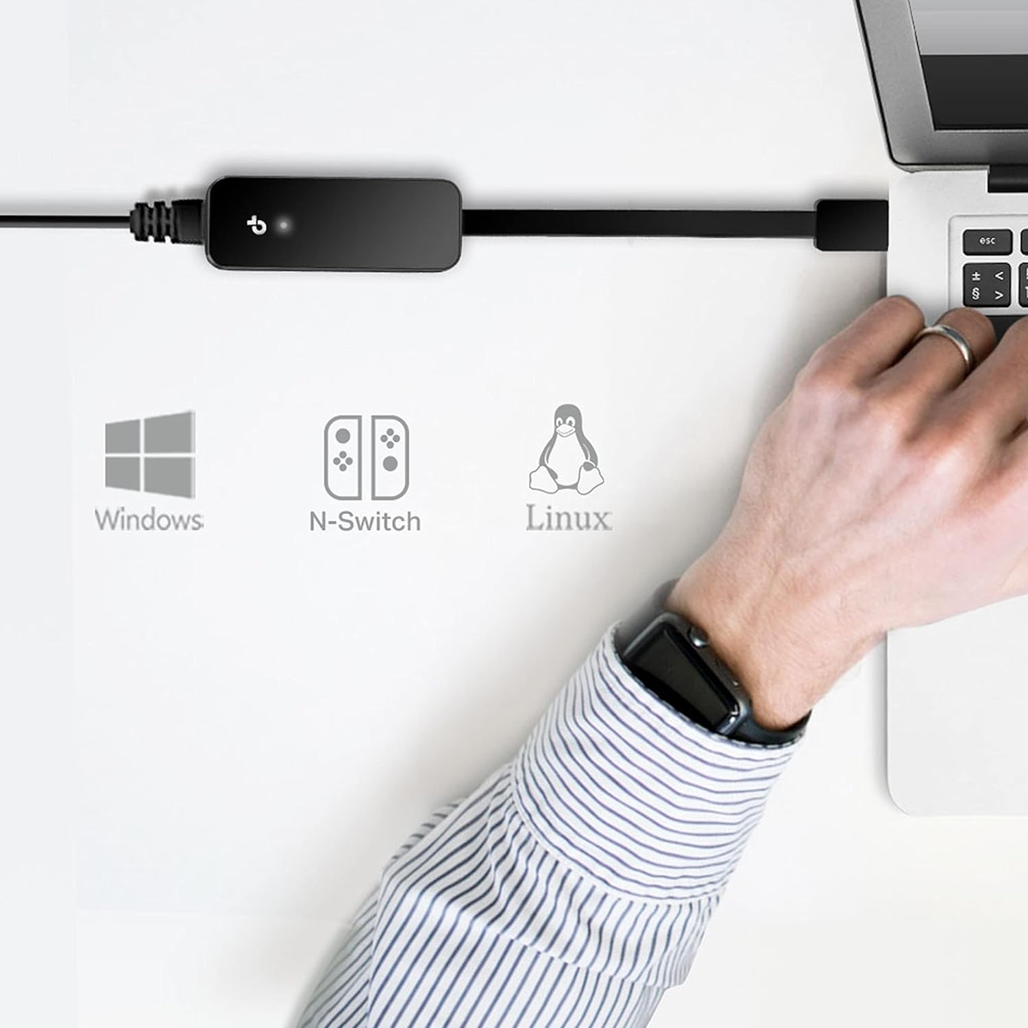 TP-Link UE306 USB auf Ethernet Adapter, USB 3.0 zu RJ45 1000Mbps Ethernet LAN Netzwerkadapter, Plug-and-Play in Nintendo Switch, Windows 11/10/8.1, Mac OS und Linux OS