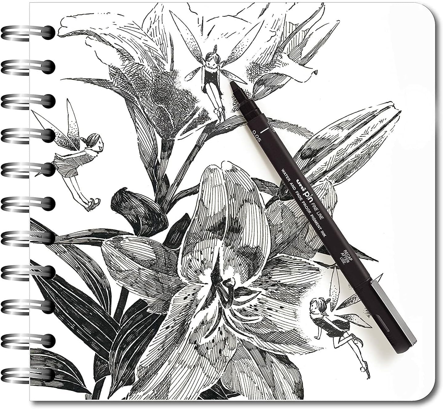 UNI-BALL PIN DRAWING PEN FINELINER ULTRA FINE LINE MARKER 0.8mm BLACK Ink -