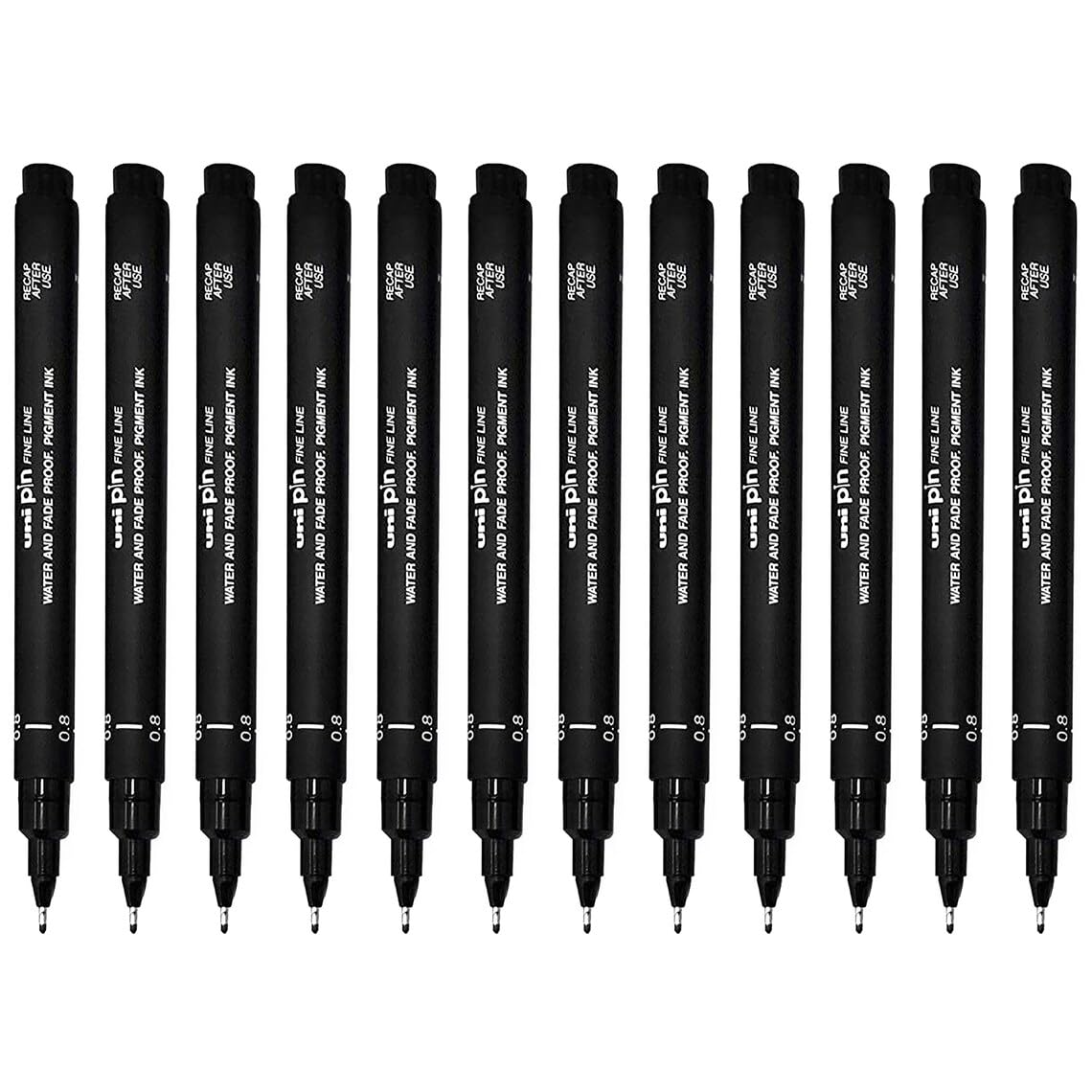 UNI-BALL PIN DRAWING PEN FINELINER ULTRA FINE LINE MARKER 0.8mm BLACK Ink -