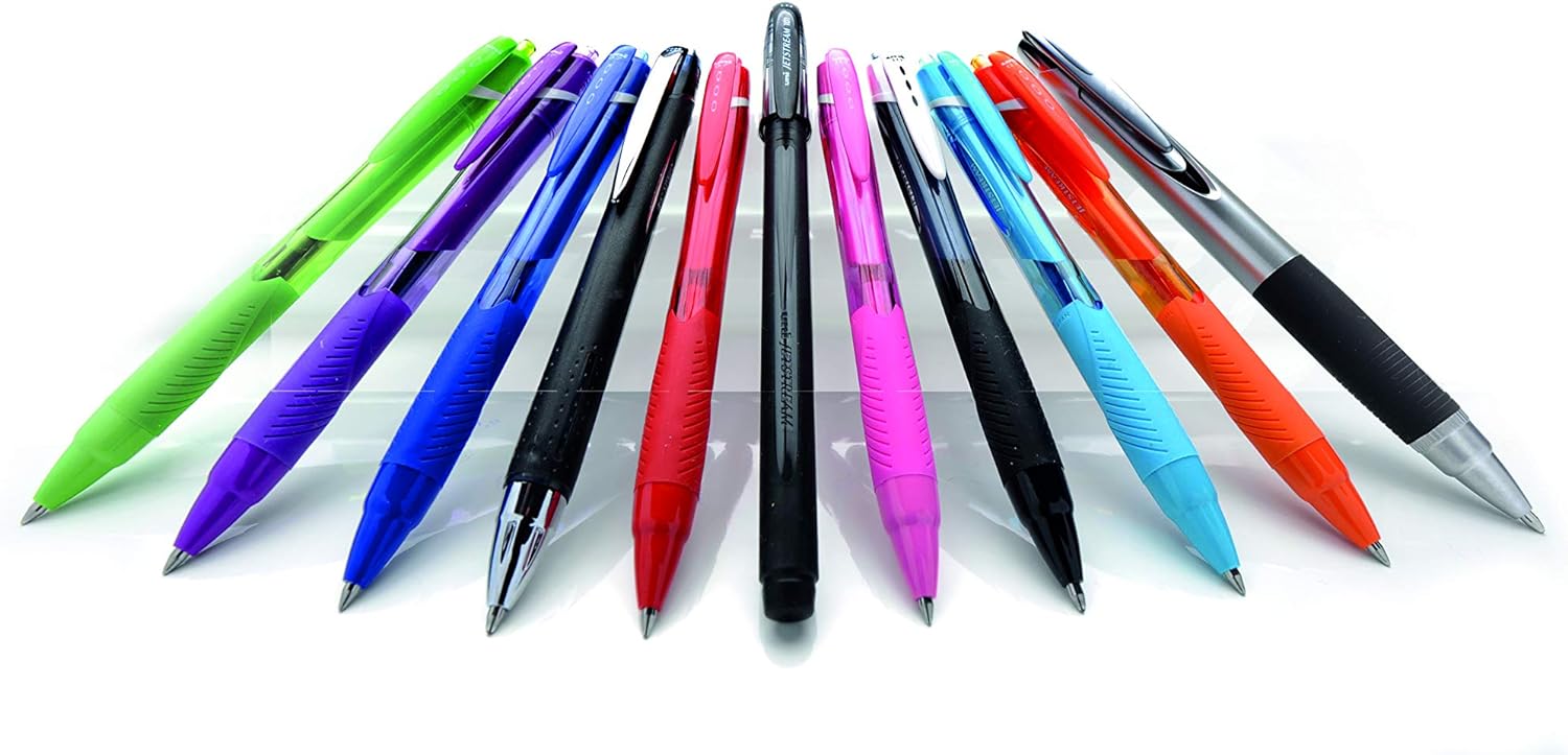 Uni-Ball Jestsream SXN-157S Liquid Ink Rollerball Pen Black (12 Pieces