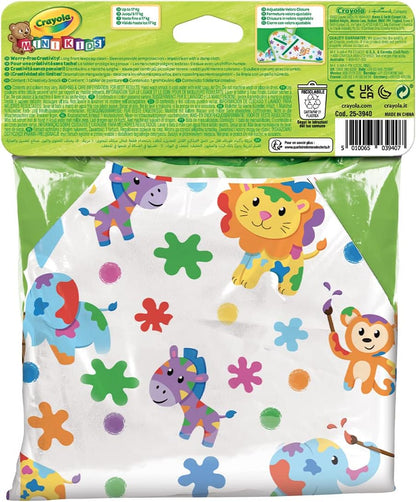 CRAYOLA 81-3940 Delantal Babero Creative Long Sleeve Apron to Protect Clothes, Age from 12 Months, Weight up to 17 kg, Nursery and Leisure, Multicolour, One size