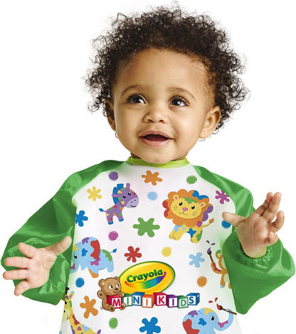 CRAYOLA 81-3940 Delantal Babero Creative Long Sleeve Apron to Protect Clothes, Age from 12 Months, Weight up to 17 kg, Nursery and Leisure, Multicolour, One size