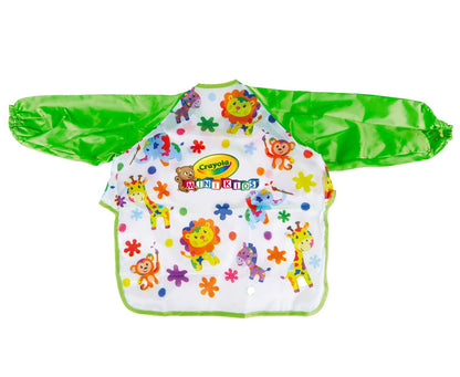 CRAYOLA 81-3940 Delantal Babero Creative Long Sleeve Apron to Protect Clothes, Age from 12 Months, Weight up to 17 kg, Nursery and Leisure, Multicolour, One size