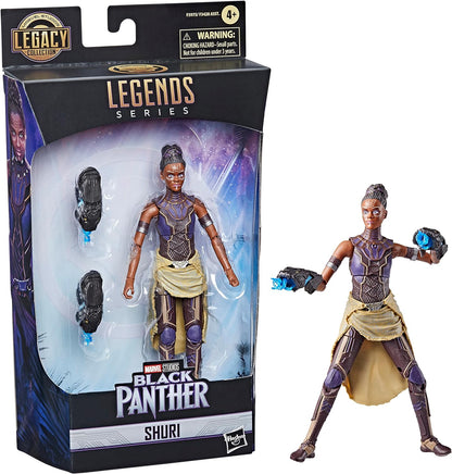 Marvel Legends Series Black Panther Legacy Collection Shuri 6-inch Action Figure Collectible Toy, 2 Accessories, Multicolor (F5975