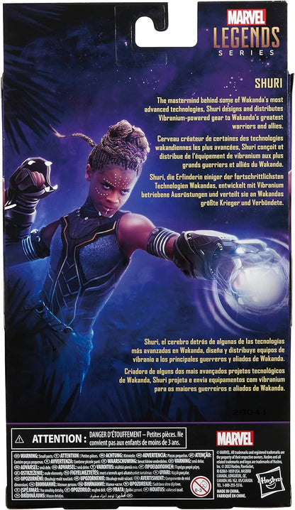 Marvel Legends Series Black Panther Legacy Collection Shuri 6-inch Action Figure Collectible Toy, 2 Accessories, Multicolor (F5975