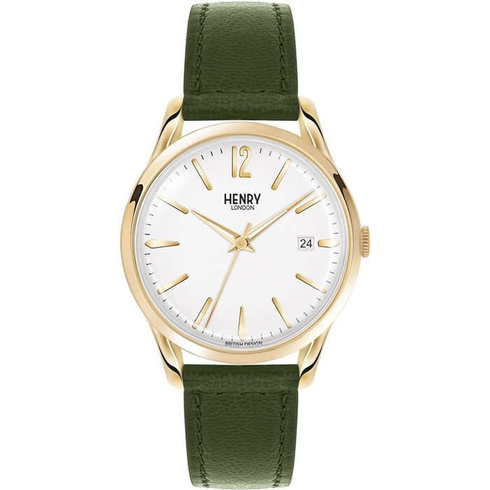 Henry London Unisex Adult Analogue Classic Quartz Watch with Leather Strap HL39-S-0098