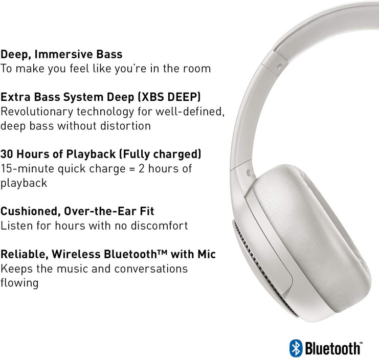 Panasonic RB-M500BE-C Deep Bass Wireless Overhead Headphones with Bass Reactor