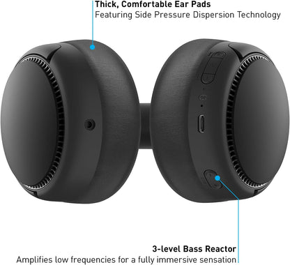 Panasonic RB-M500BE-C Deep Bass Wireless Overhead Headphones with Bass Reactor
