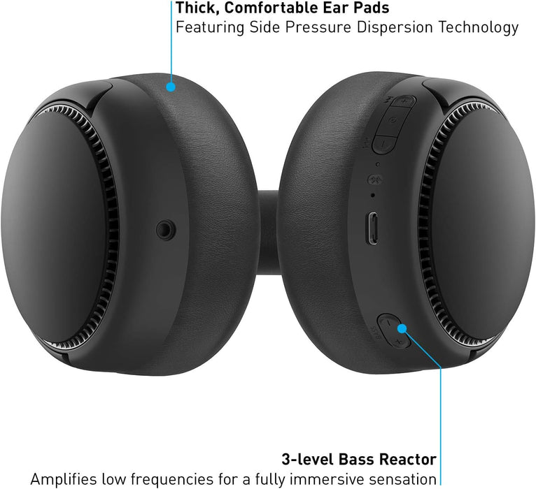 Panasonic RB-M500BE-C Deep Bass Wireless Overhead Headphones with Bass Reactor