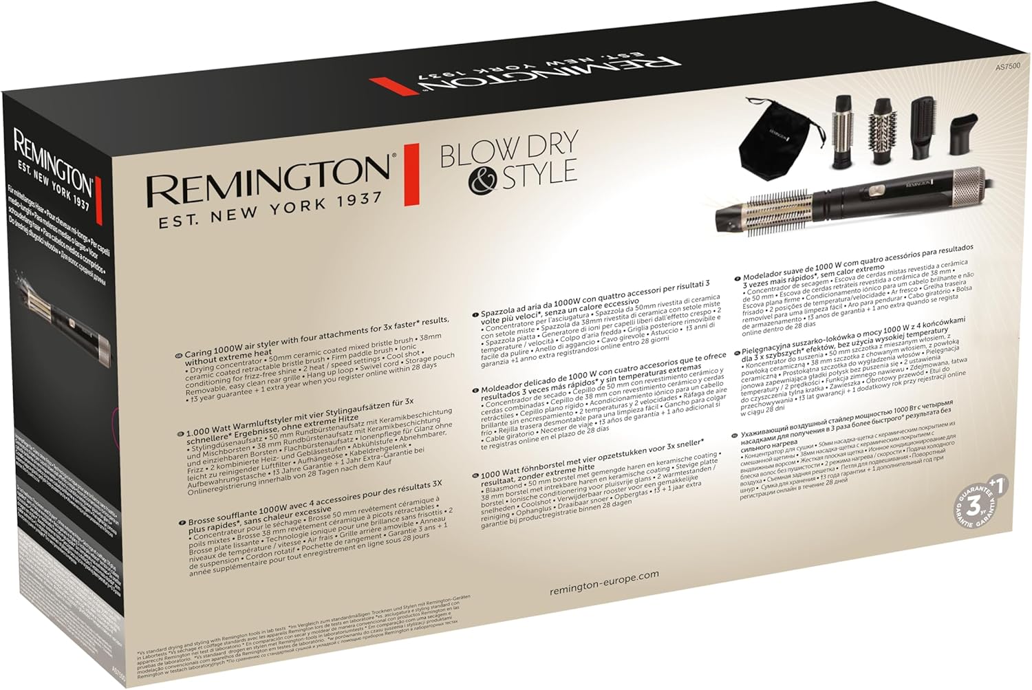 Styling Brush Remington As7500 1000 W