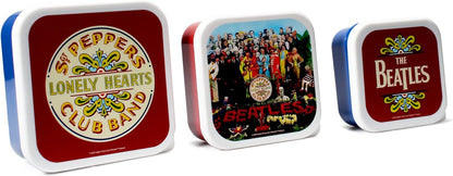 Half Moon Bay The Beatles Set of 3 Lunch and Snack Boxes Storage SGT Pepper's Lonely Hearts Clubs Band