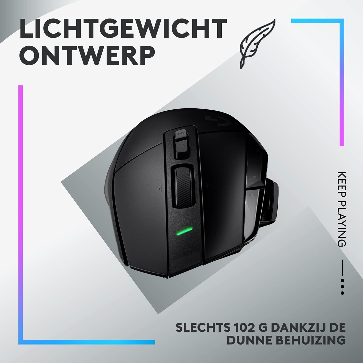Logitech G G502 X LIGHTSPEED Wireless Gaming Mouse - Optical mouse with LIGHTFORCE hybrid optical-mechanical switches, HERO 25K gaming sensor, compatible with PC - macOS/Windows