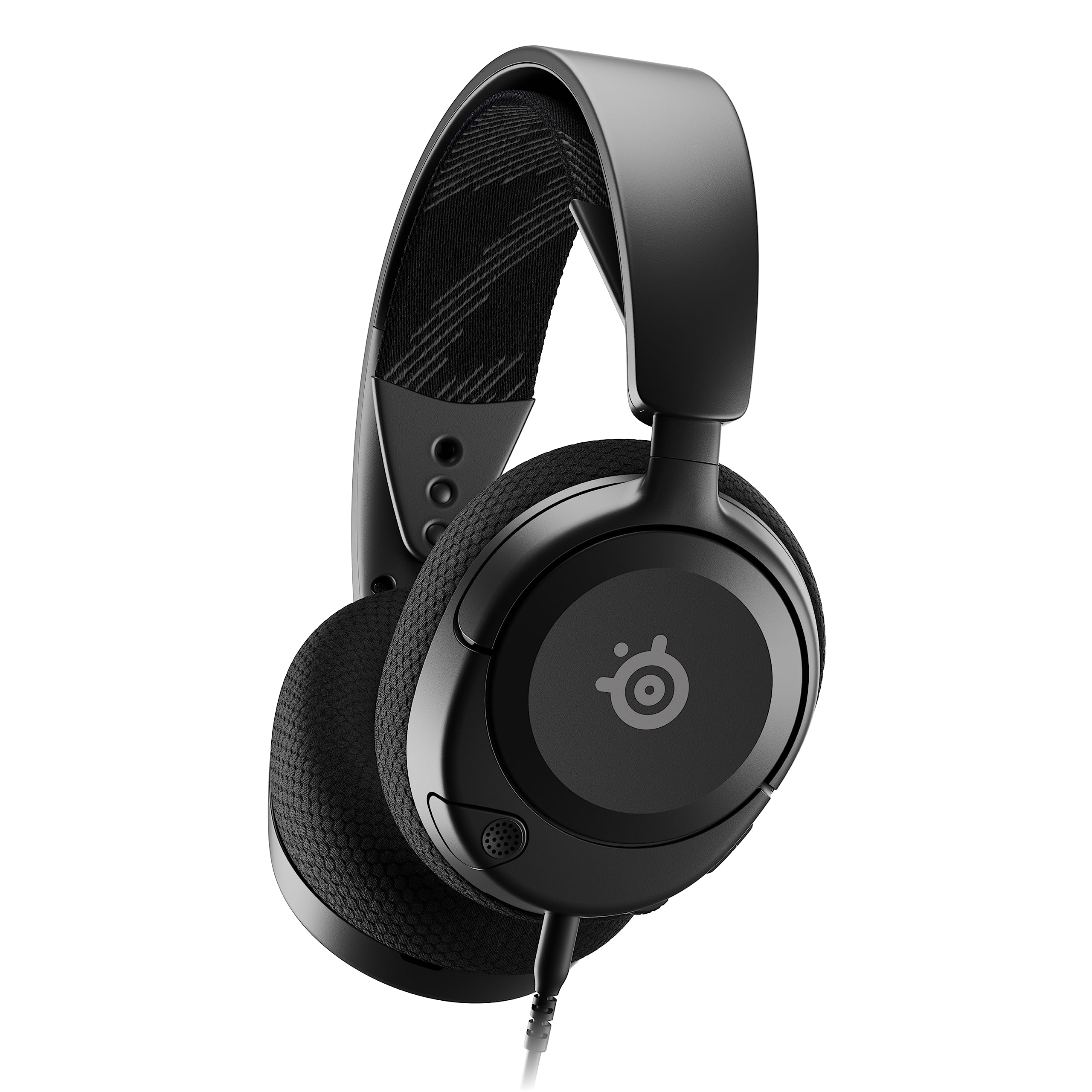 SteelSeries Arctis Nova 1 - Gaming Headset for PC, PS5, PS4, Switch, Xbox - Hi-Fi Drivers - 360° Spatial Audio - AirWeave Memory Foam Ear Cushions - Ultra Lightweight - Black 3.5mm for PC & Switch Bla