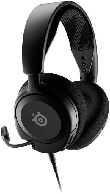 SteelSeries Arctis Nova 1 - Gaming Headset for PC, PS5, PS4, Switch, Xbox - Hi-Fi Drivers - 360° Spatial Audio - AirWeave Memory Foam Ear Cushions - Ultra Lightweight - Black 3.5mm for PC & Switch Bla