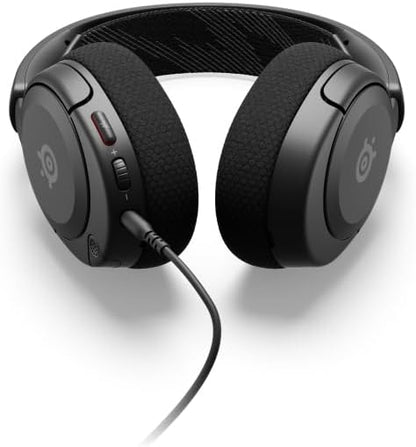 SteelSeries Arctis Nova 1 - Gaming Headset for PC, PS5, PS4, Switch, Xbox - Hi-Fi Drivers - 360° Spatial Audio - AirWeave Memory Foam Ear Cushions - Ultra Lightweight - Black 3.5mm for PC & Switch Bla