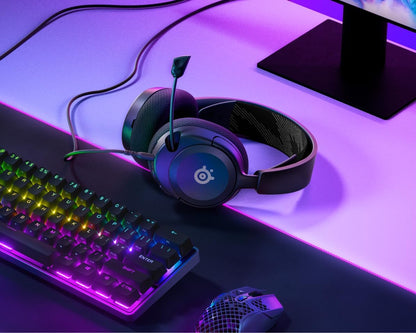 SteelSeries Arctis Nova 1 - Gaming Headset for PC, PS5, PS4, Switch, Xbox - Hi-Fi Drivers - 360° Spatial Audio - AirWeave Memory Foam Ear Cushions - Ultra Lightweight - Black 3.5mm for PC & Switch Bla