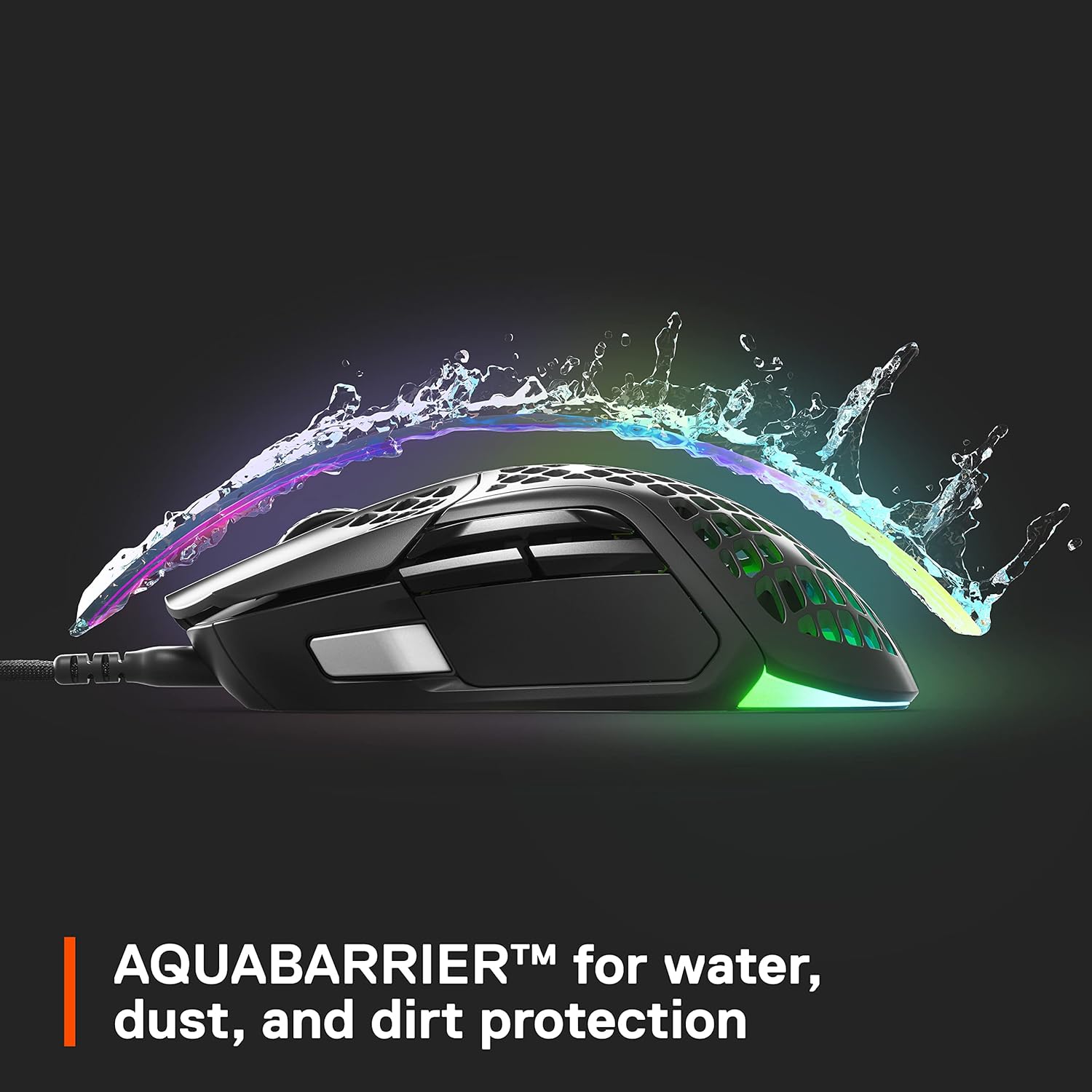 SteelSeries Aerox 5 Gaming Mouse – Ultra Lightweight 66g – 9 Programmable Buttons – IP54 Water Resistant – PC/MAC – FPS, MOBA, Battle Royale, MMO, RPG, Black Aerox 5 Wired Black