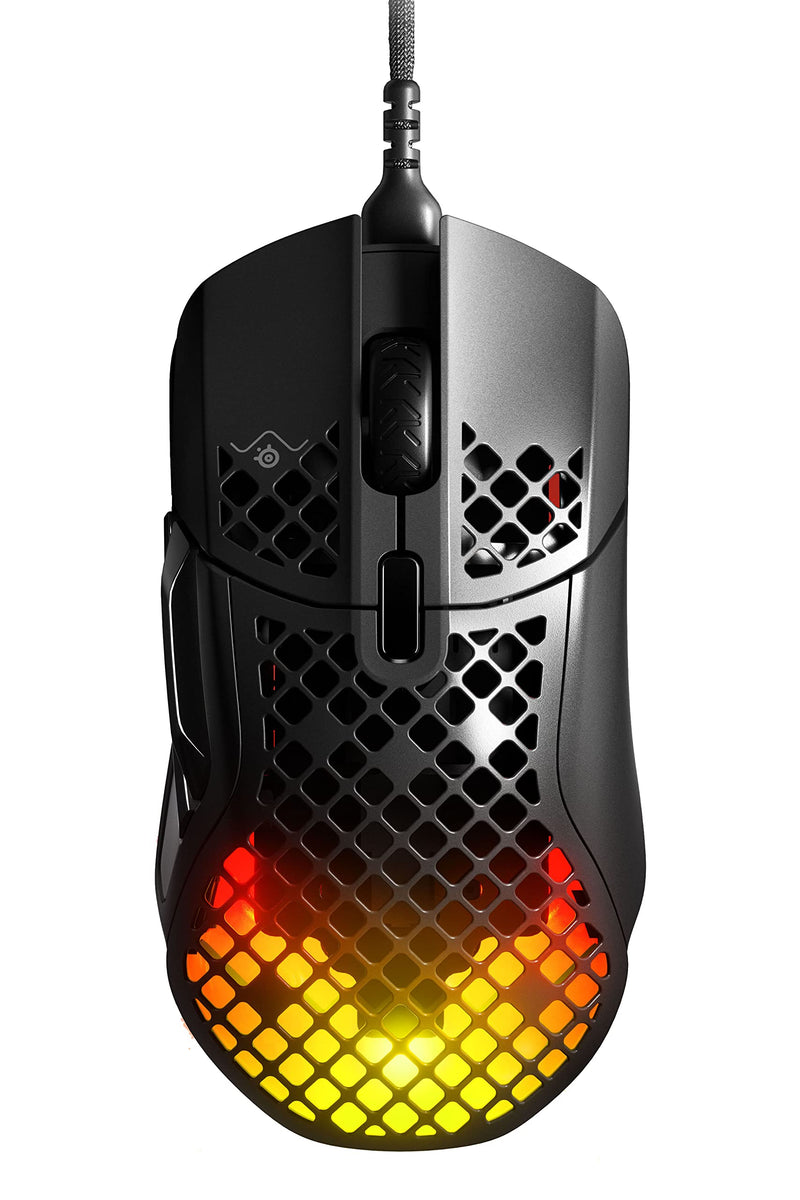 SteelSeries Aerox 5 Gaming Mouse – Ultra Lightweight 66g – 9 Programmable Buttons – IP54 Water Resistant – PC/MAC – FPS, MOBA, Battle Royale, MMO, RPG, Black Aerox 5 Wired Black