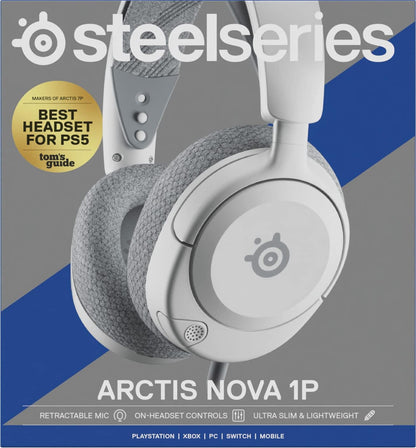 SteelSeries Arctis Nova 1P For PlayStation - Multi-System Gaming Headset — Hi-Fi Drivers — 360° Spatial Audio — AirWeave Memory Foam Ear Cushions — Lightweight — PS5, PS4, PC, Xbox, Switch