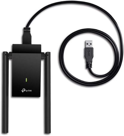 TP-Link Archer T4U Plus - AC1300 Adaptador Wi-Fi USB Dongle, Doble Banda 2.4GHz/5GHz, USB 3.0, Antenas Wi-Fi 5dBi Largo Alcance, MU-MIMO, Compatible Windows 11/10/8.1/8/7, Mac OS