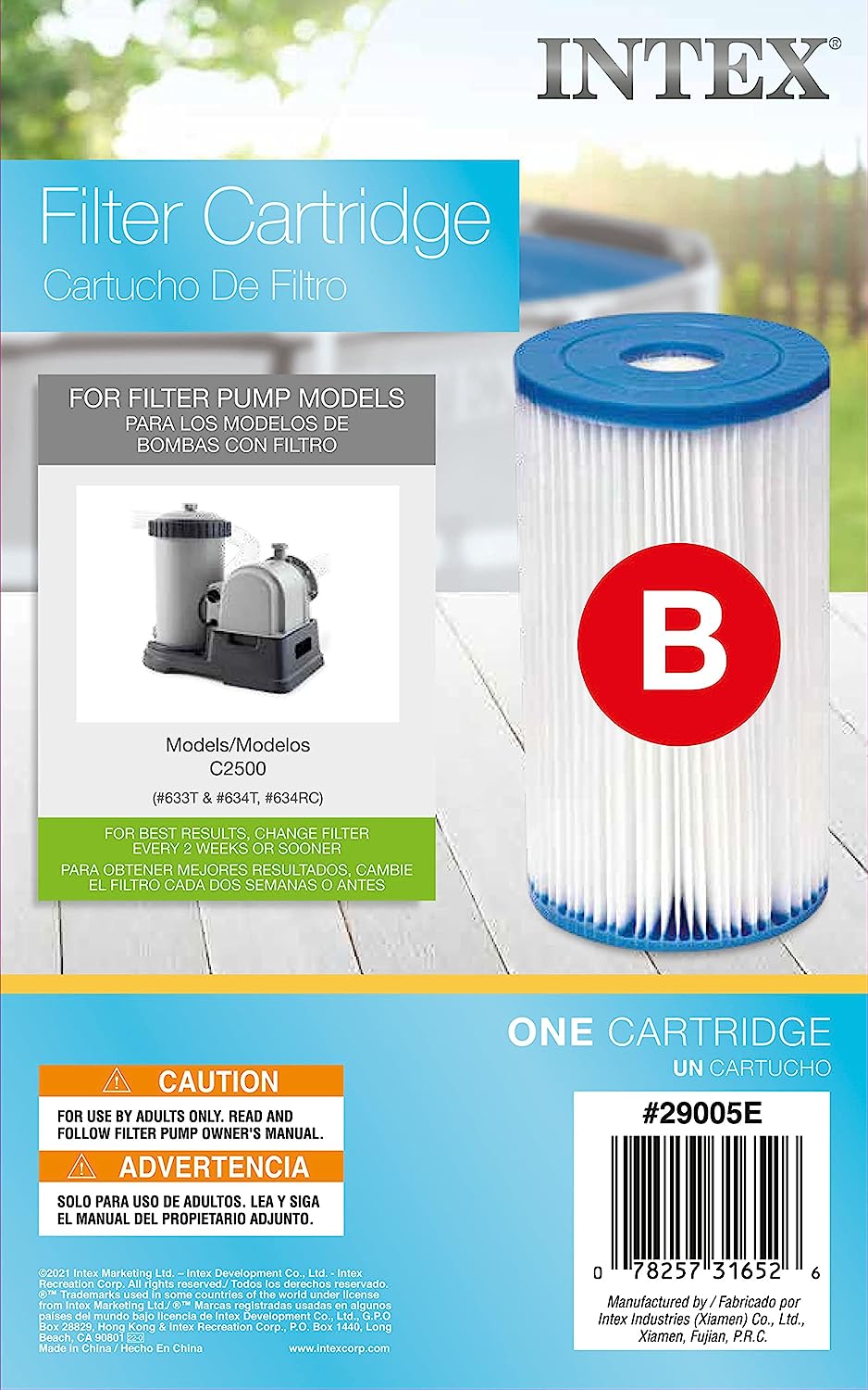 INTEX Filterkartusche Typ B 1er Pack
