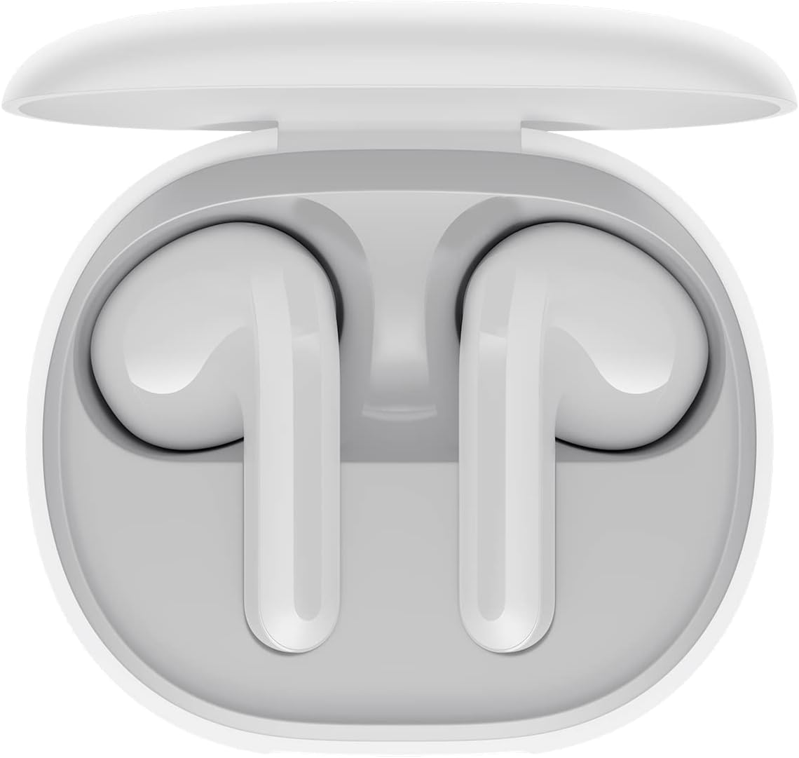 Xiaomi Redmi Buds 4 Lite Lightweight Wireless Headphones with Up to 20 Hours of Battery Life, Bluetooth 5.3, 12 mm Driver, IPX4, White (ES Version + 3 Year Warranty)