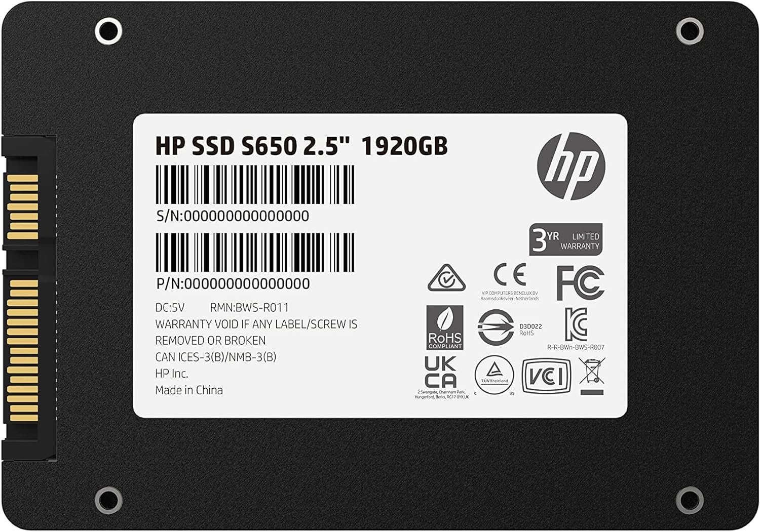HP SSD S650 1920 GB