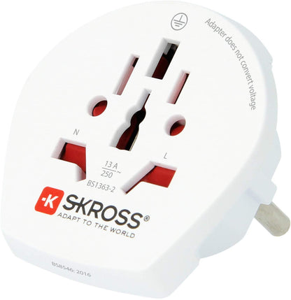 SKROSS Country Travel Adapter - World to Europe - white