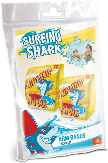 Mondo Toys – Surfing Shark - Kinder Aufblasbare Wasserspielzeuge ARM BANDS SURFING SHARK