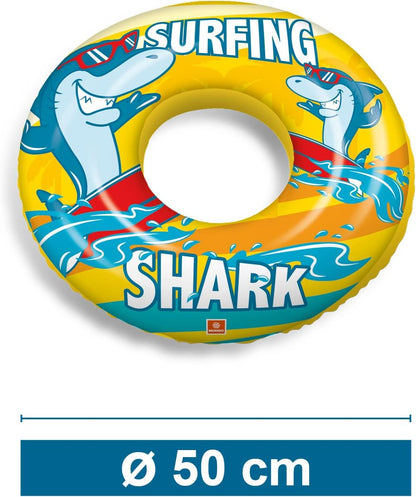 Mondo Toys – Surfing Shark - Kinder Aufblasbare Wasserspielzeuge SWIM RING SURFING SHARK