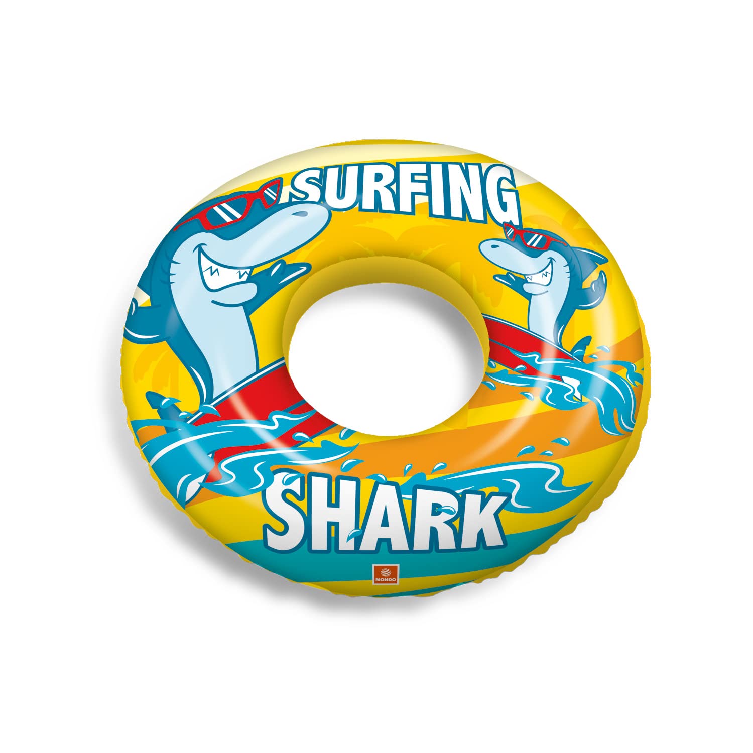 Mondo Toys – Surfing Shark - Kinder Aufblasbare Wasserspielzeuge SWIM RING SURFING SHARK