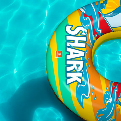 Mondo Toys – Surfing Shark - Kinder Aufblasbare Wasserspielzeuge SWIM RING SURFING SHARK