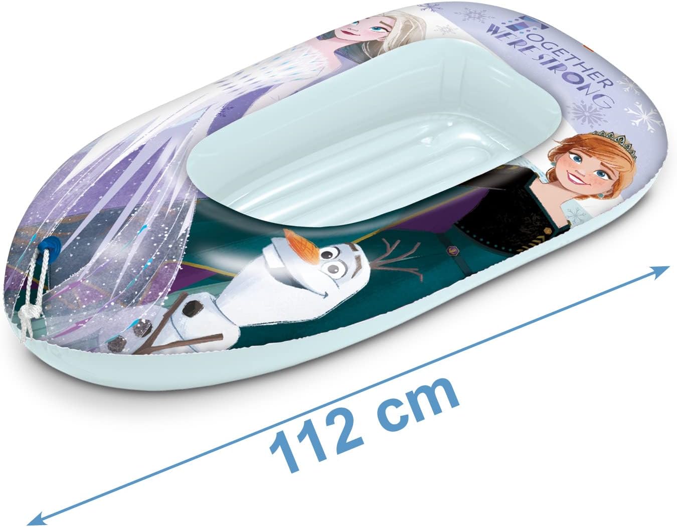 Mondo Toys - Frozen Boat - Inflatable Base Boat, Inflatable Boat, Size 112 cm - Heavy Duty PVC - 16925