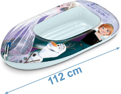 Mondo Toys - Frozen Boat - Inflatable Base Boat, Inflatable Boat, Size 112 cm - Heavy Duty PVC - 16925