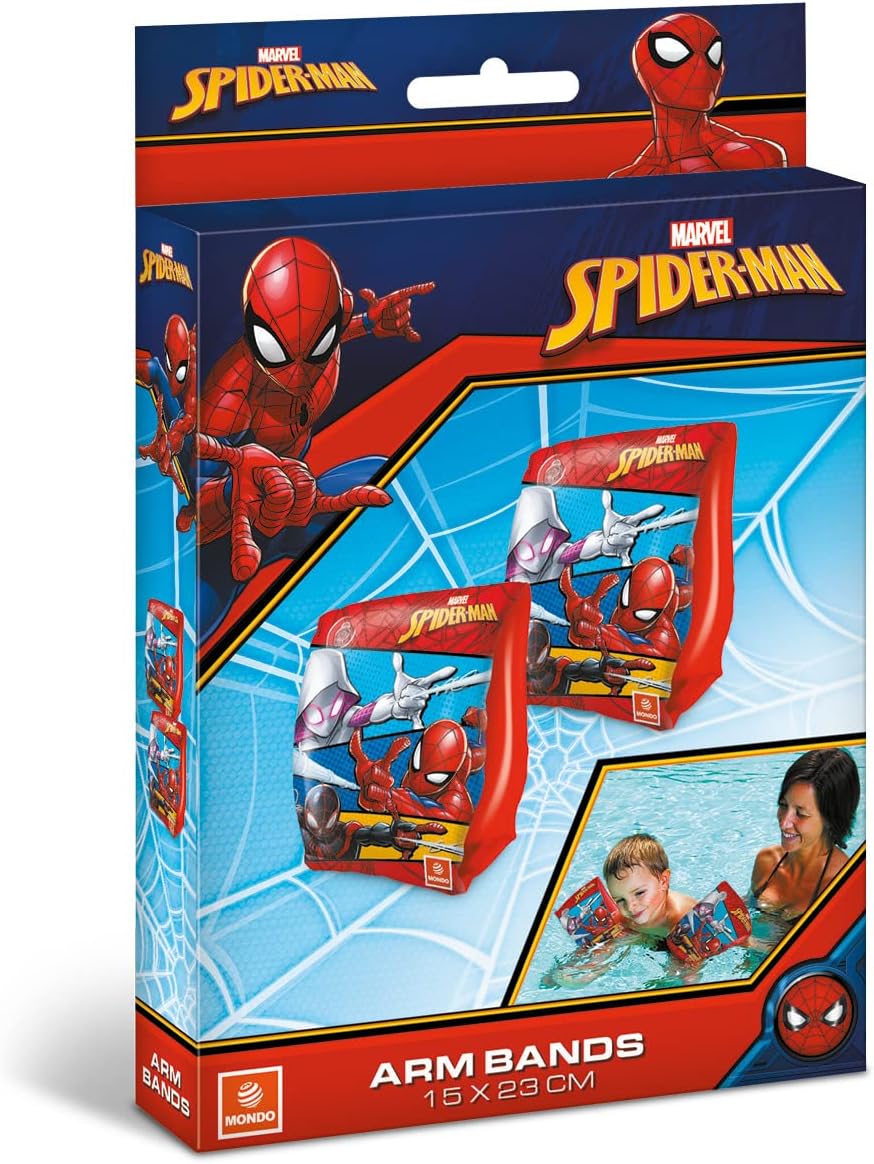 Mondo Toys - SPIDERMAN Arm Bands - Children's Safety Armrests - PVC Material - Suitable for children from 2 to 6 years with weight 6-20 kg - 16927