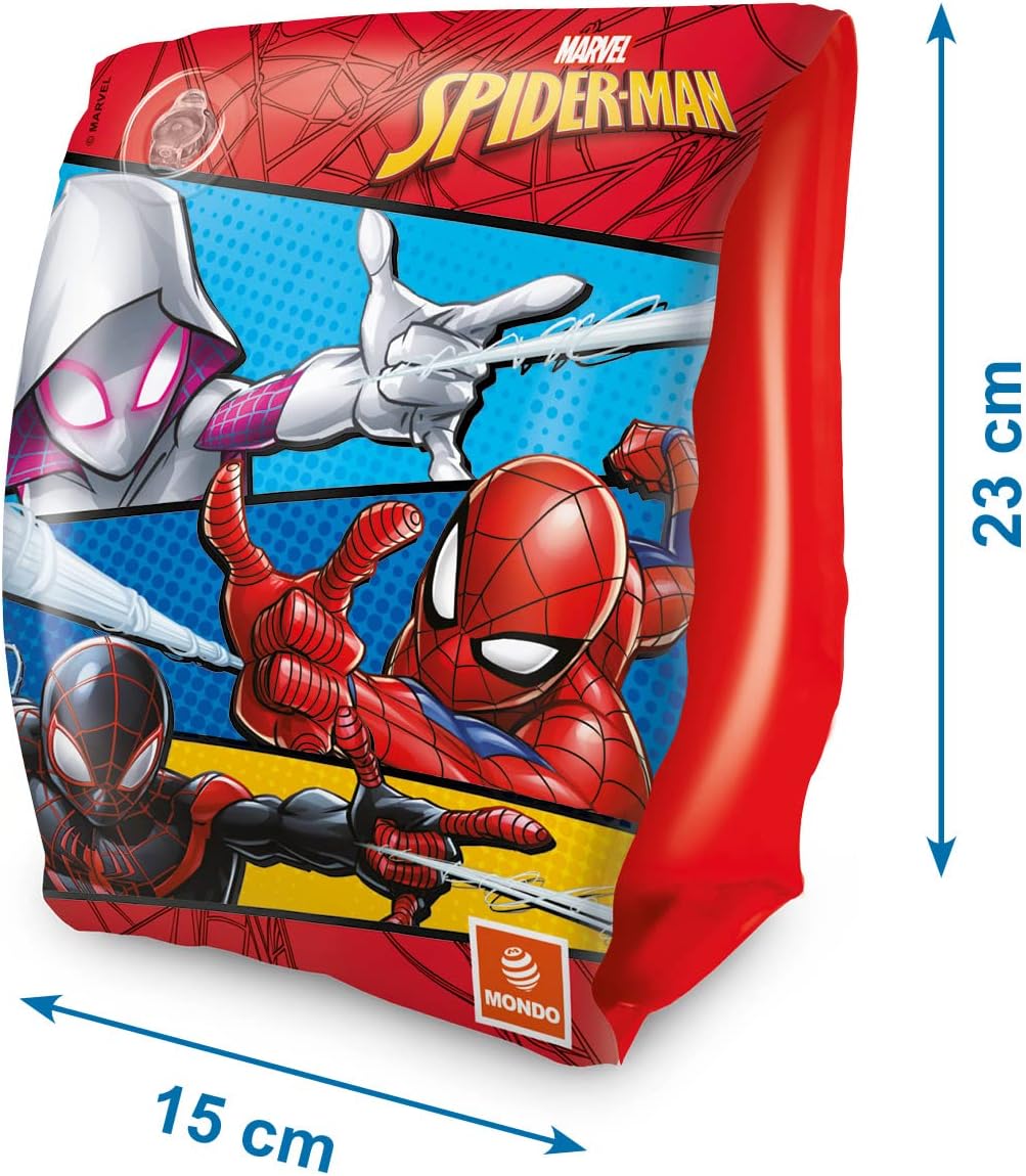 Mondo Toys - SPIDERMAN Arm Bands - Children's Safety Armrests - PVC Material - Suitable for children from 2 to 6 years with weight 6-20 kg - 16927
