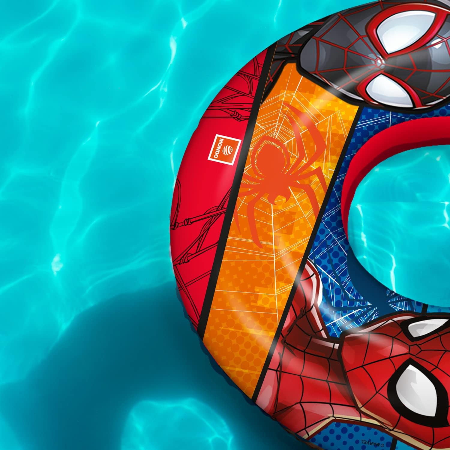 Mondo Toys - Spiderman Swim Ring - Inflatable Donut - Swim Ring - Great for Boy/Girl Use in the Pool/Sea - 16928