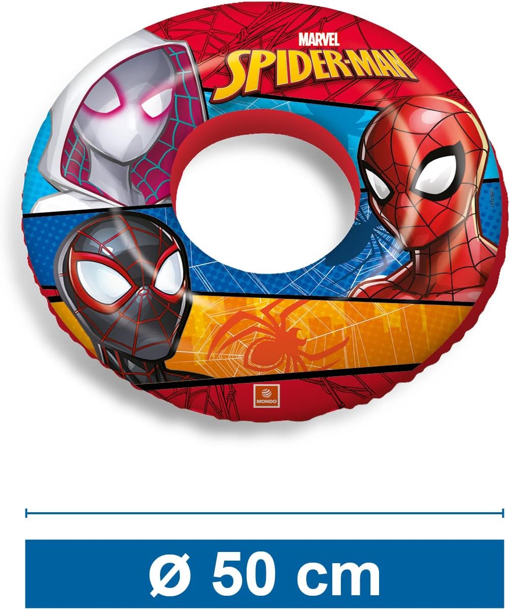 Mondo Toys - Spiderman Swim Ring - Inflatable Donut - Swim Ring - Great for Boy/Girl Use in the Pool/Sea - 16928