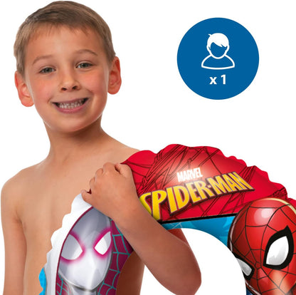 Mondo Toys - Spiderman Swim Ring - Inflatable Donut - Swim Ring - Great for Boy/Girl Use in the Pool/Sea - 16928