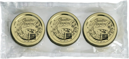 Bormioli Rocco Metal Replacement Lids for Quattro Stagioni Jars, Preserving Jars, Hermetic, Resealable Jars, Food in Jars, Set of 3, 56 mm, Gold 21x6x1.6 cm