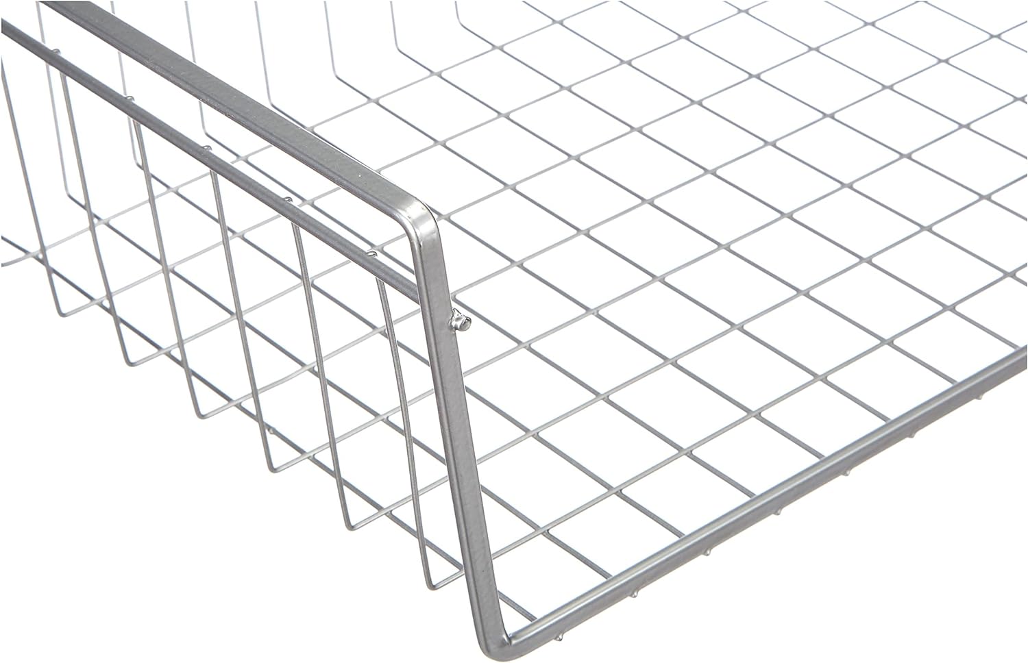 Metaltex Kanguro Cupboard Organiser, Under Shelf Storage Basket with Polytherm Coating for Long Term Use, Silver, Size: 40 cm