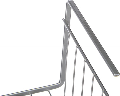 Metaltex Kanguro Cupboard Organiser, Under Shelf Storage Basket with Polytherm Coating for Long Term Use, Silver, Size: 40 cm