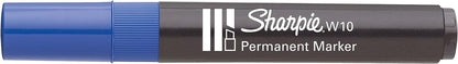 Sharpie W10 Permanent Marker Chisel Tip - Blue (Box of 12