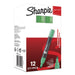 Sharpie W10 Permanent Marker Chisel Tip - Green (Box of 12