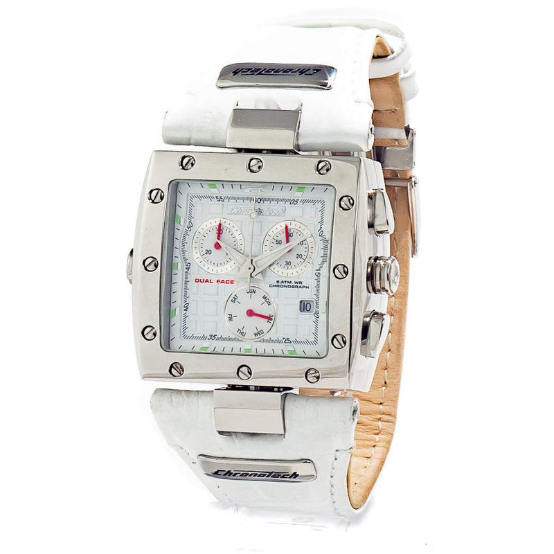 ChronoTech Mens Chronograph Quartz Watch with Leather Strap CT7686L-04