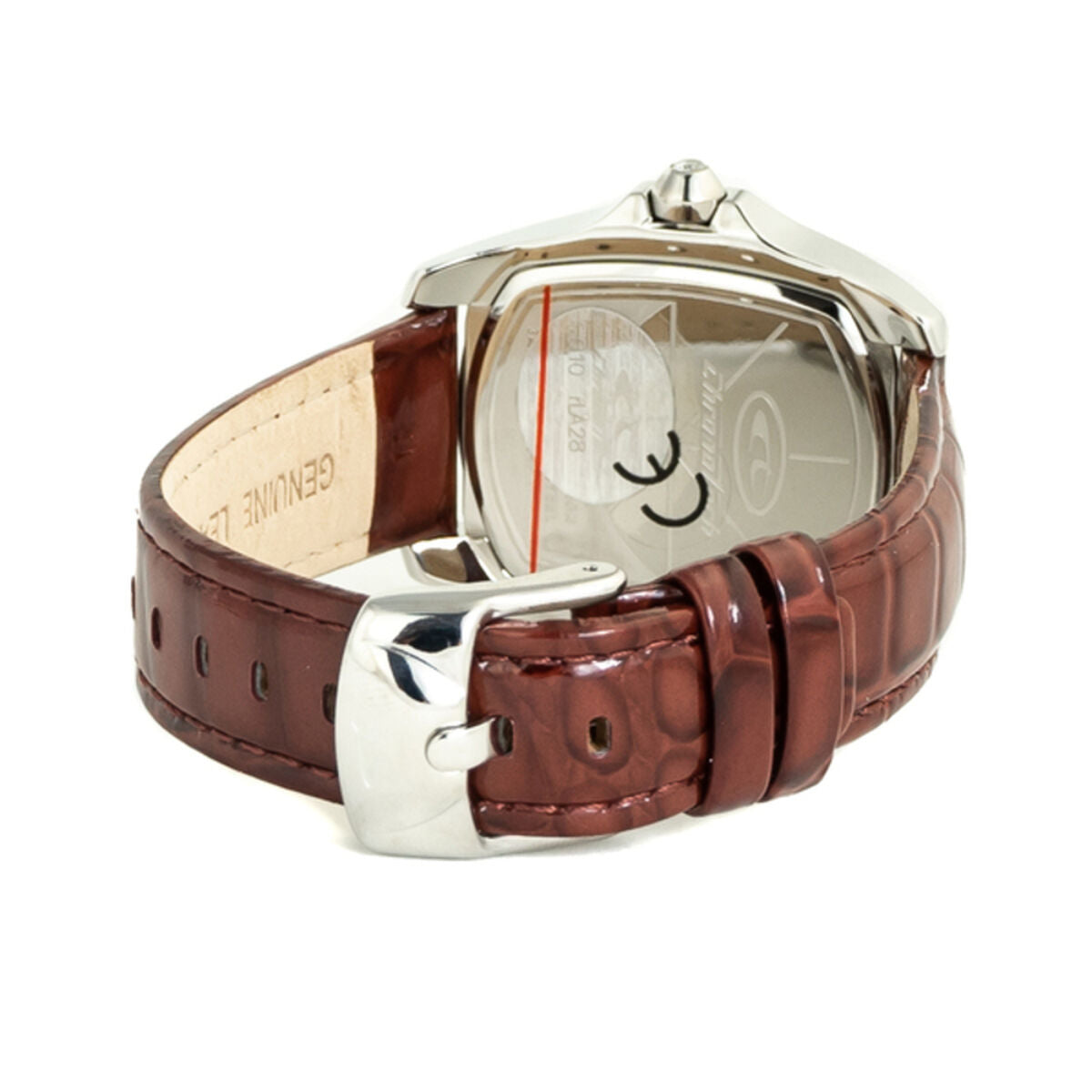 Chronotech Women's Stainless Steel Quartz Watch with Leather Strap, Brown, 18 (Model: CT7988LS-63