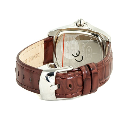 Chronotech Women's Stainless Steel Quartz Watch with Leather Strap, Brown, 18 (Model: CT7988LS-63