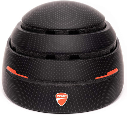 Ducati Urban Folding Helmet, Unisex Adult, Black with Red Details, Medium